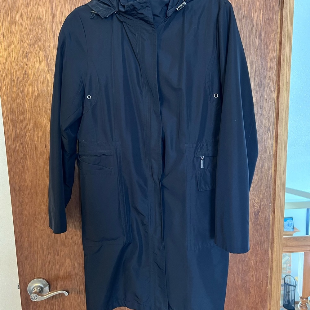 Jones New York black rain jacket
